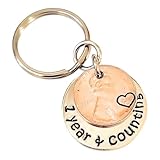1 Year & Counting 1st Anniversary Gift 2018 Lucky Copper Penny Heart Stamp