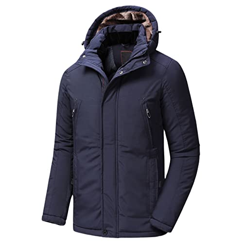 Parka d'hiver longue homme contre le froid intense avec doublure polaire