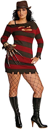 B-Creative Halloween dames Miss Freddie Krueger Halloween TV Film Fancy Dress Kostuum Outfit 14-18