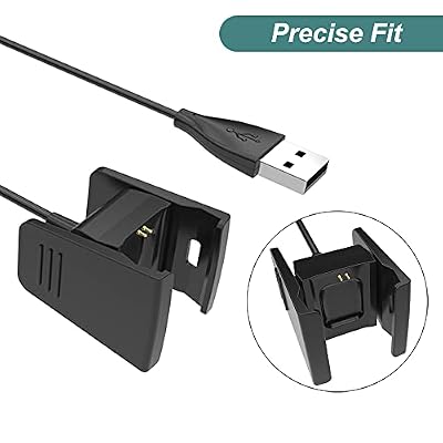 Kissmart Charger for Fitbit Charge 2, Replacement Charging Cable Cord for Fitbit Charge 2 Smart Wristband (3.3ft/1m)