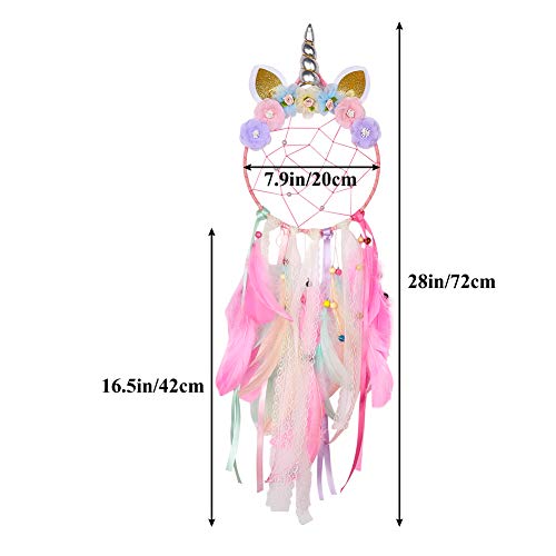 Image of QtGirl Unicorn Dream Catcher for Kids Girls Toddler Bedroom Wall Decor