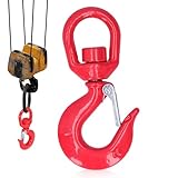 HERCHR Crochet de Grue 1T, Crochet de Levage Pivotant Crochet à œil Pivotant Robuste d'u...