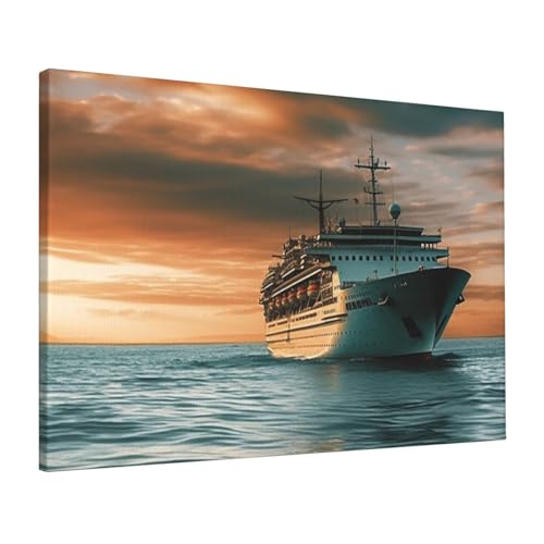 Impression sur toile de bateau de croisière LPSRTWE 40x60cm pour salon