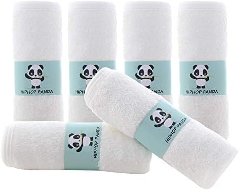 Bamboo Baby Washcloths - 2 Layer Soft Absorbent Bamboo Towel - Newborn Bath Face Towel - Natural Baby Wipes for Delicate Skin - Baby Registry as Shower(6 Pack)