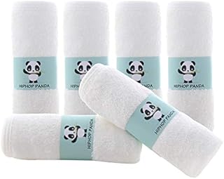 Bamboo Baby Washcloths - 2 Layer Soft Absorbent Bamboo Towel - Newborn Bath Face Towel - Natural Baby Wipes for Delicate Skin - Baby Registry as Shower( 6 Pack)