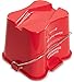 San Jamar Kleen-PailÂ® Plastic Pro Cleaning Bucket 3 Quarts Red (12 pack)