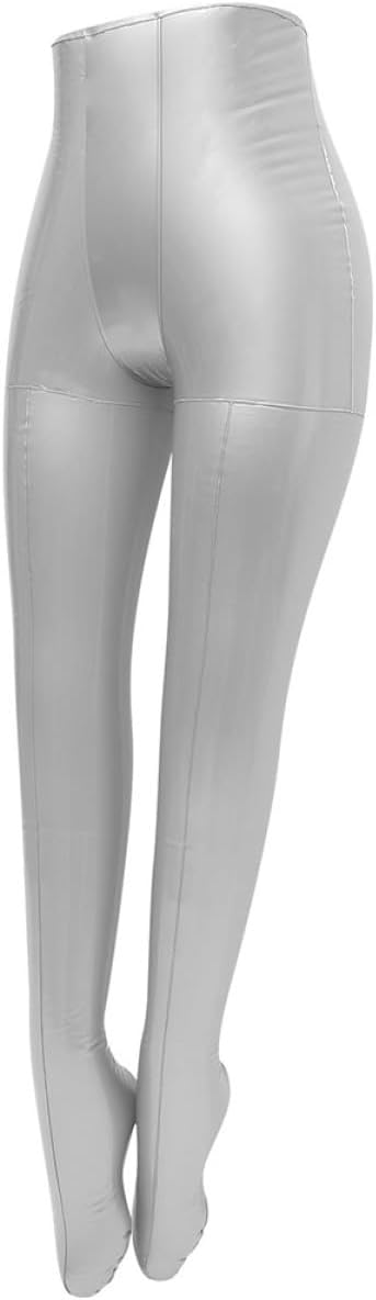 Inflatable PVC Trousers Display Mannequin Lower Body Model Silver Half Body Dress Form for Clothing Display and Sewing
