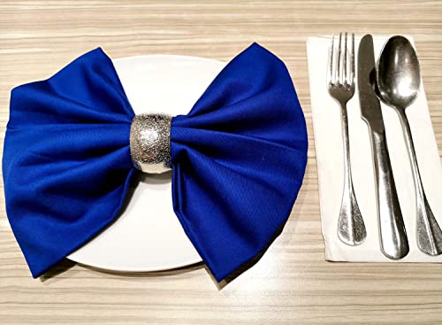 Getfitsoo Silver Napkin Ring Set Of 12, Metal Napkin Holders For Cloth Napkins Wedding Thanksgiving Party Christmas Dinner Table Decor (12 Pcs Silver Circle) #TOP2