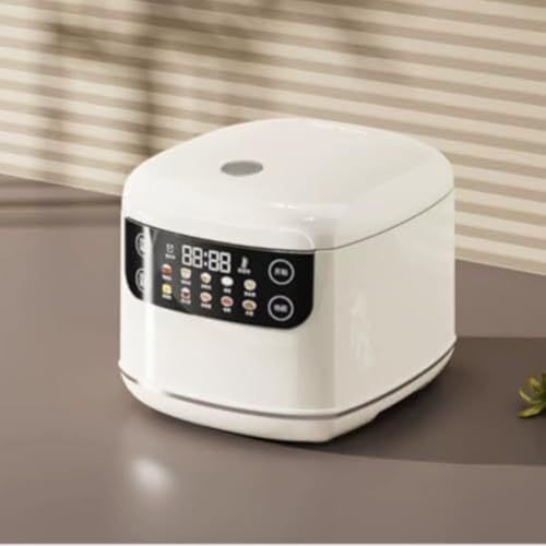 炊飯器 炊飯器 小型 糖質カット 好みに合わせたかたさを選択 マイコン式すいはんき タッチ操作 早炊き/おかゆ/玄米/再加熱/蒸し/炊込み 使用&お手入れ簡単 軽量便利 多機能 炊き分け ダイエット食 コンパクト (215*240*200MM,ホワイト)