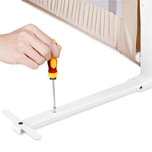 Barrière de sécurité lit bébé anti-chute verrouillable à hauteur réglable - 8