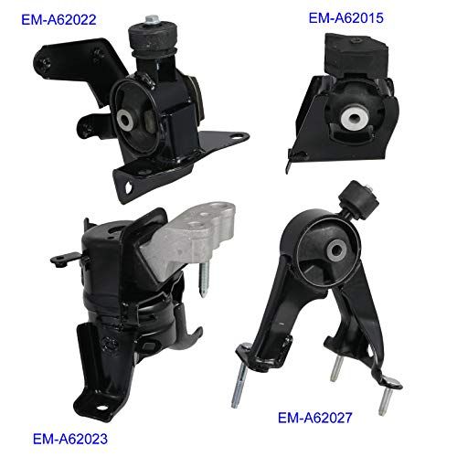 4Pcs Motor Mounts Set Kit Compatible With 09-13 Toyota Corolla And Matrix 4Cyl 1.8L With Auto Automatic Standard Manual Transmissions Engine Mounts #TOP4