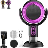 Portable Smoke Fan for Smoking Indoors, Rechargeable Smoke Eliminator for Home Smoking, Air Purifier with Removable Filter, Household Desktop Range Hood for Cooking (Purple, Charging)