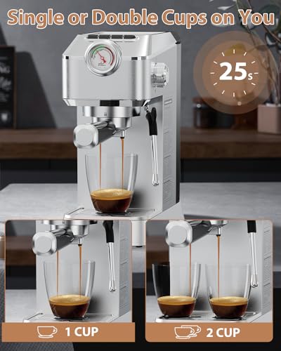 Expressopodmachine20ulkabarforhomeespressomakerwithntctempcontrolstainlesssteelcoffeemachinesforcappuccinolattewithmilkfrothersteamwand42ozdetachablewatertanksilver Urban Country Home Decor Expresso pod machine 20 ulka bar for home espresso maker with ntc temp controlstainless steel coffee machines for cappuccino latte with milk frother steam wand 42 oz detachable water tank silver urban country home decor