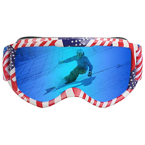 Kids Ski Goggles, Kids Snow Sports Goggles for Kids Double Spherical Lens