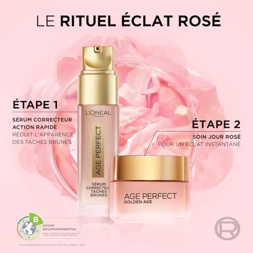 Routine 'oréal Paris Age Perfect Golden Age Sérum Correcteur Taches Brunes 30ml & Soin Jour Rosé Re Fortifiant 50ml - vue 3