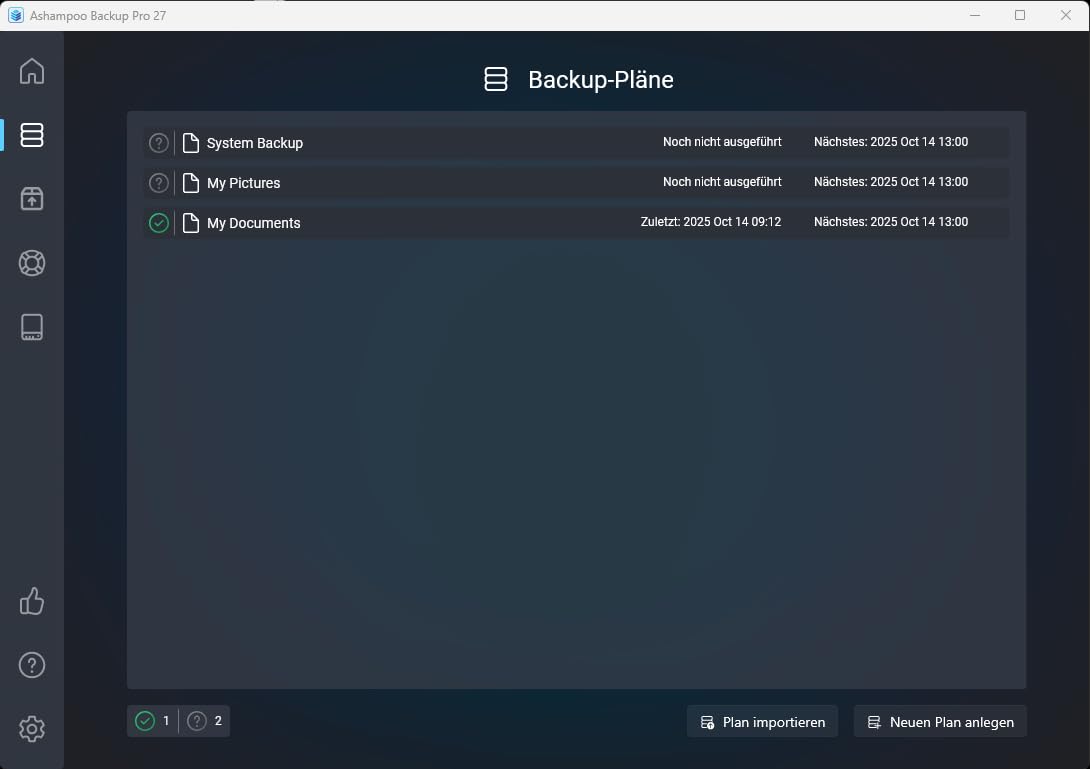 Ashampoo Backup Pro 27 - Backup Software zur Sicherung und Wiederherstellung von Daten und gesamten Systemen | 1 Gerät | 1 Benutzer | PC Aktivierungscode per Product Key Card