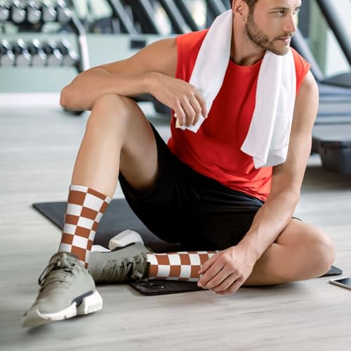 Image of Checkered Socks, Cute Socks for Women for Travel, Running, Daily