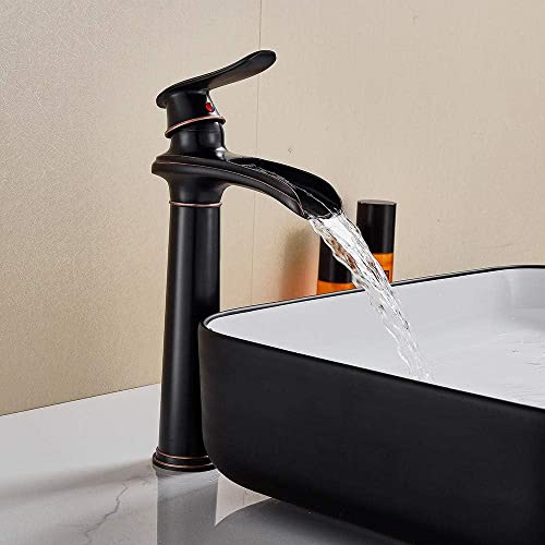 Robinet en laiton bronze noir BIANBHUO haute grue mitigeur cascade haut de gamme