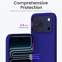 ORNARTO für iPhone 17 Pro Hülle aus Silikon 6,3 Zoll - Klein Blau – Ansicht 4