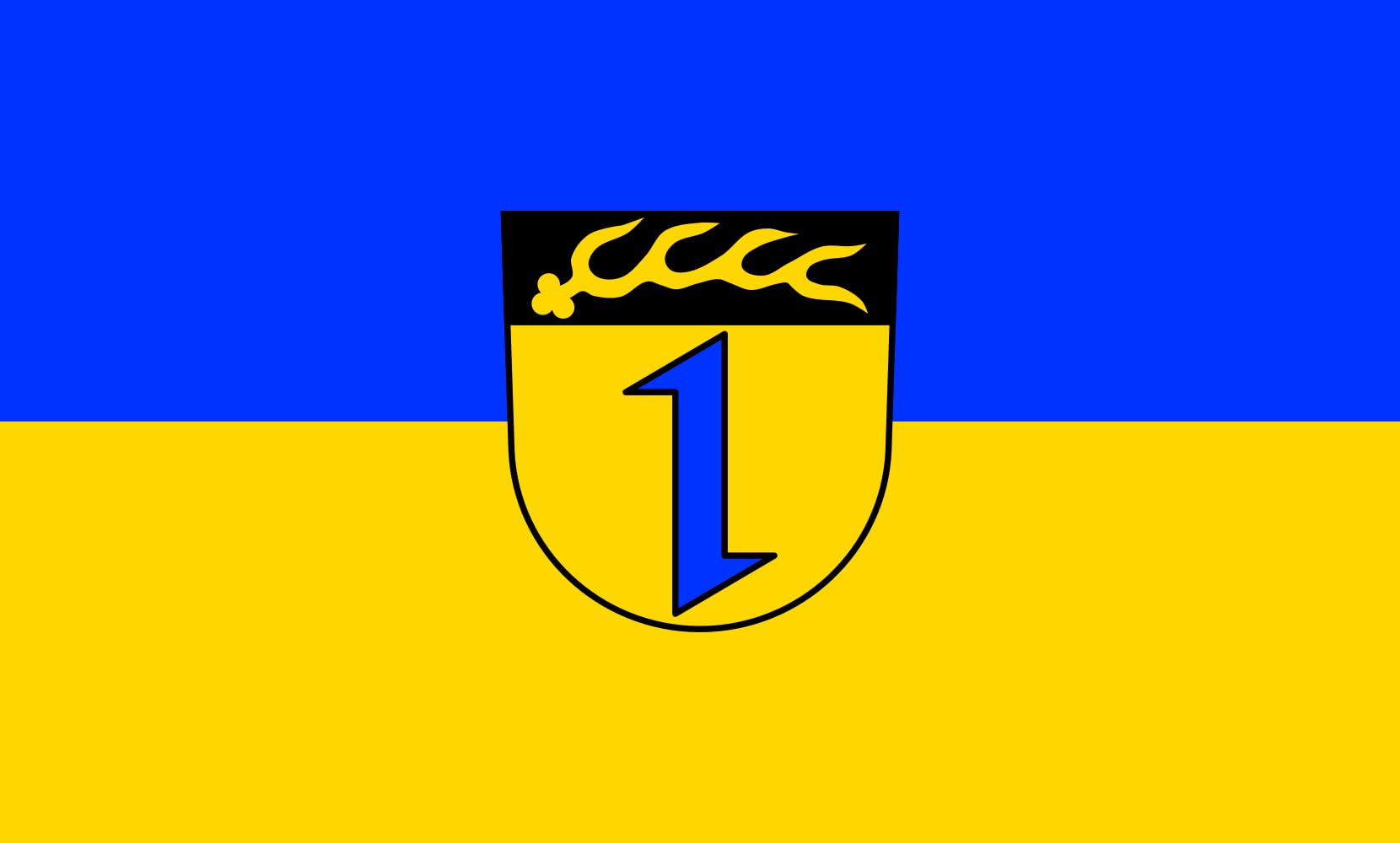 Drapeau paysage Deißlingen grand format 1.35m² pour mât public horizontal