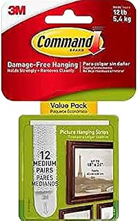 Command 2363829 Medium Picture Hanging Strip 12/Pack (17204-12ES)