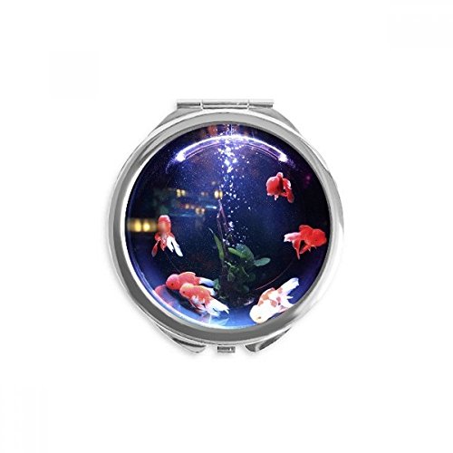 Miroir maquillage poche poisson océan coloré idéal en voyage pour ajuster son rouge