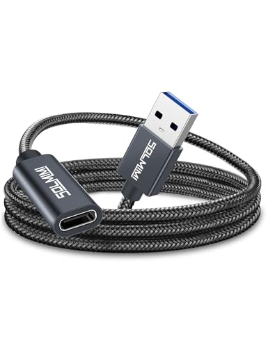 Male Adapter 5gbps High Speed Transfer, USB A to USB C Adapter Charger Coverter for iPhone 15 16 17 Samsung S23, USB C Headphone U Disk PC(100cm)