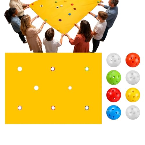 Lona de agujeros con 8 bolas para juegos colectivos en equipo y actividades al aire libre
