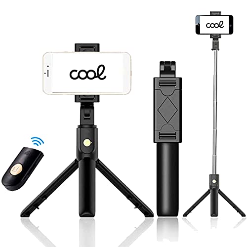 Trépied extensible smartphone avec télécommande Bluetooth noire - 2