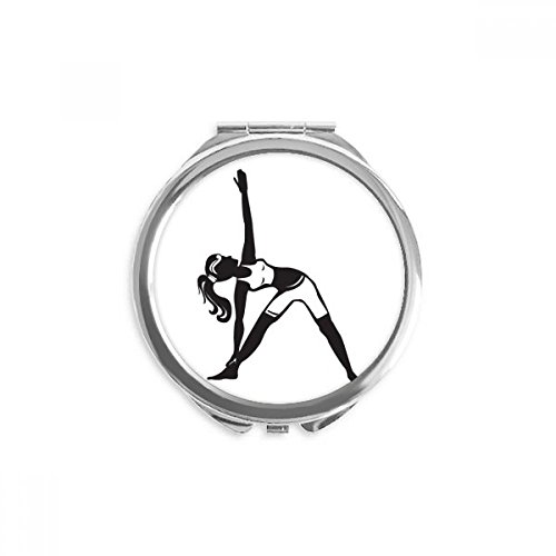 Miroir rond de poche yoga dans votre sac de sport après le stretching
