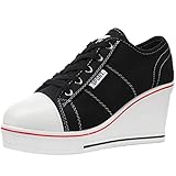 Style classique : les talons compensés créent la hauteur parfaite et les orteils arrondis finissent le look. Ces chaussures compensées en toile sont la paire parfaite pour ajouter quelques centimètres à votre cadre, allonger vos jambes. Ajoutez des détails plus charmants à votre apparence.