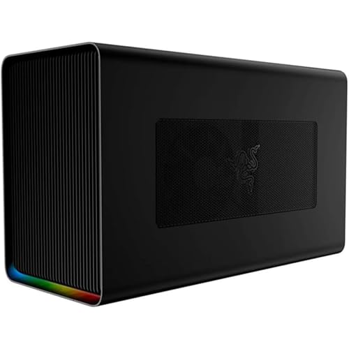 Razer Core X Chroma: Thunderbolt 3 Externes Grafikkarten Gehäuse (Egpu) für Windows 10 und Mac, Externe Grafik-Lösung für Laptops mit RGB Chroma Beleuchtung