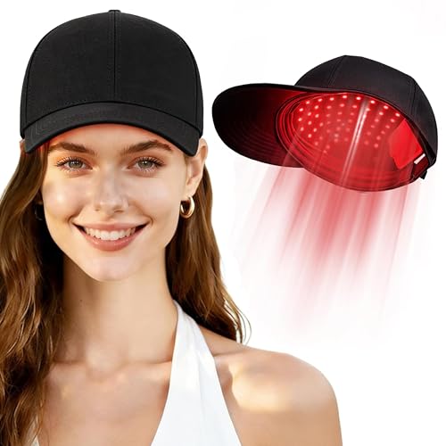 2026 Upgrade Red Light Hair Growth Cap - Laser Hair Growth Cap, The Adjustable Portable Laser Cap, Red Light Cap for Thicker Hair in Men and Women