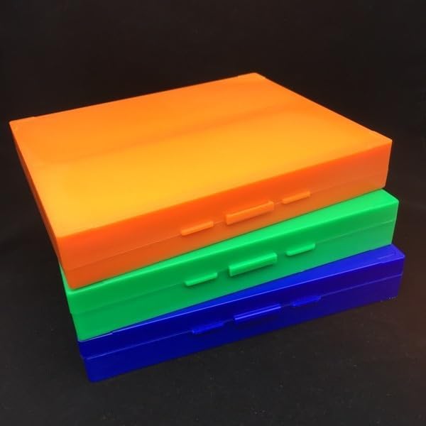 Lab ABS Plastic Microscope Dispenser Slides Storeage Box 100pcs Pathological Slides Storage Holder Case (Color : Green)