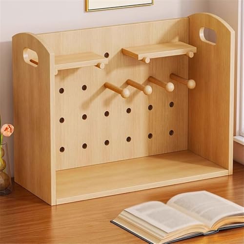 Bibliothèque de bureau avec panneau perforé en densité et crochets - 4