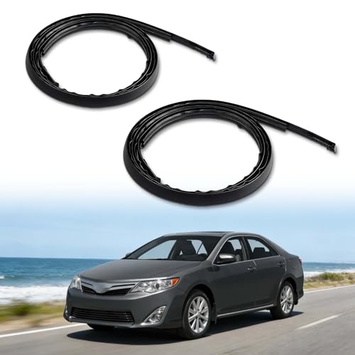 Forccord 2Pcs Roof Drip Molding Strips Weatherstrip Fit for Toyota Camry 2012-2017 - Left & Right Side Roof Molding Seal Sealing Strip - Replace 75555-06080&75556-06080