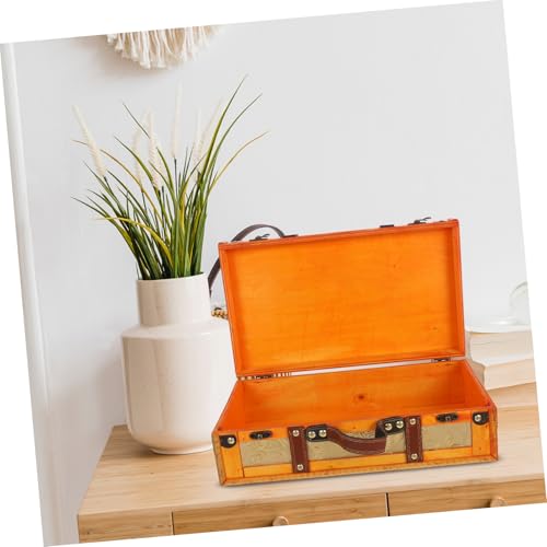 Coffre de rangement en bois vintage UKCOCO pour bijoux et documents style mallette rétro