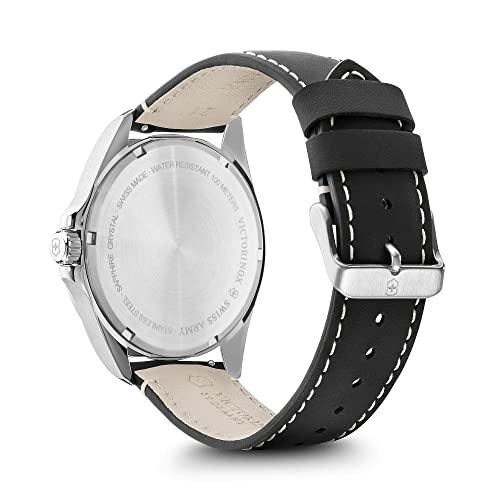 Victorinox Unissex-Adulto Relógio Victorinox Fieldforce Gmt Com Mostrador E Pulseira De Couro Preto