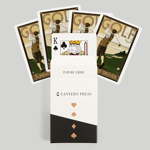 Lantern Press Golf, 52 cartas para póker tamaño adulto miniatura 6