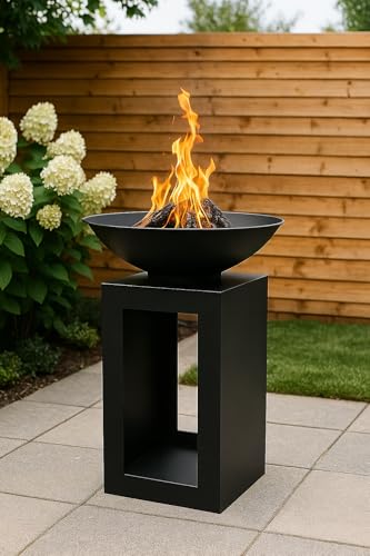 OTZ Stainless Steel Chiminea Outdoor Fire pit Log burner Heater 100cm x 30cm x30cm Fully assembled. Heat Resistant Up to 750°C
