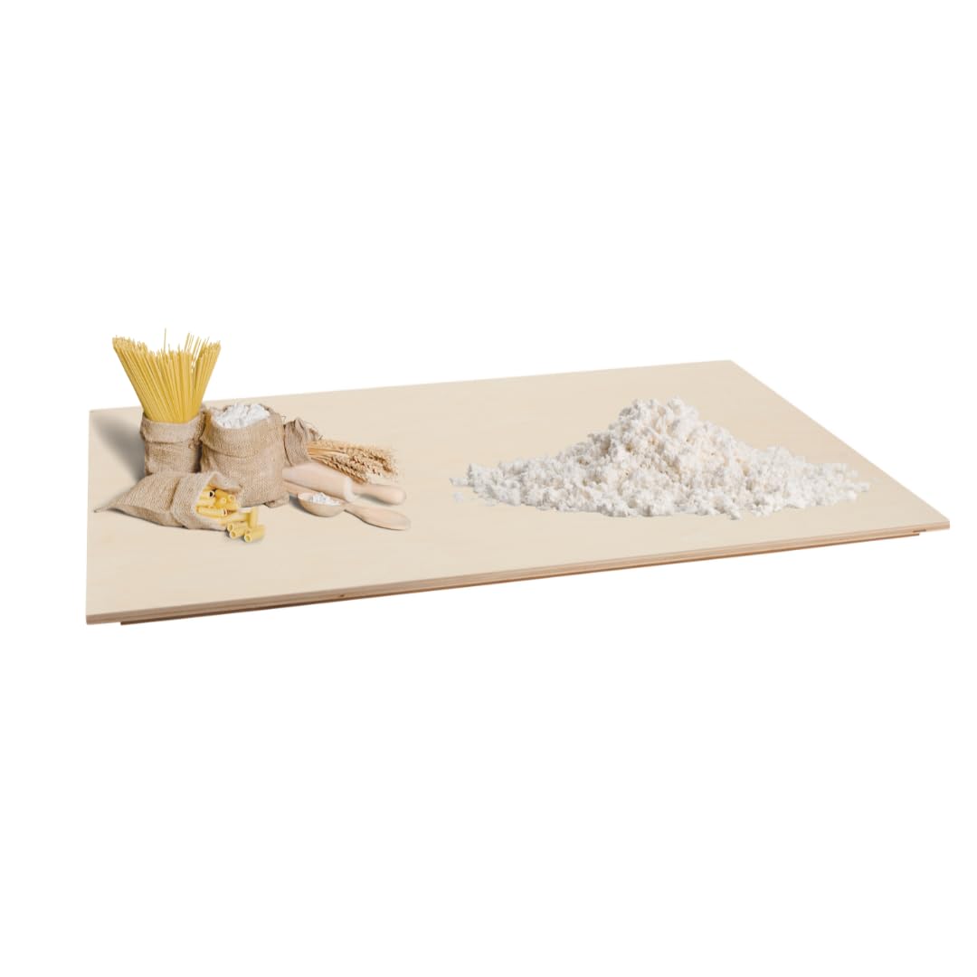 Mottiwood Spianatoia in Pioppo, Stendipasta Fresca, Pizza e Dolci, 100x75, Con Gradino Antiscivolo, Impastare e Stendere, Made in Italy (100x75)