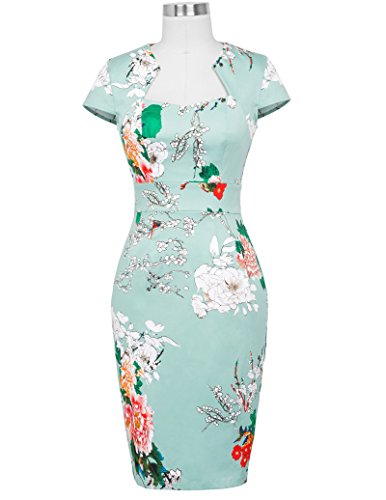 Grace Karin Cute Pin Up Dress Women Knee Length Wiggle Dress M Cl7597-18 #TOP1