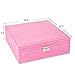 KLOUD City Two-Layer Jewelry Box Organizer Display Storage case with Lock (Pink)