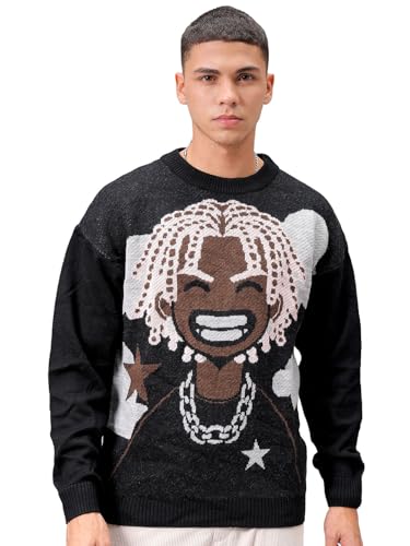 Image of The Indian Garage Co Men Oversized Character Crew Neck Sweater