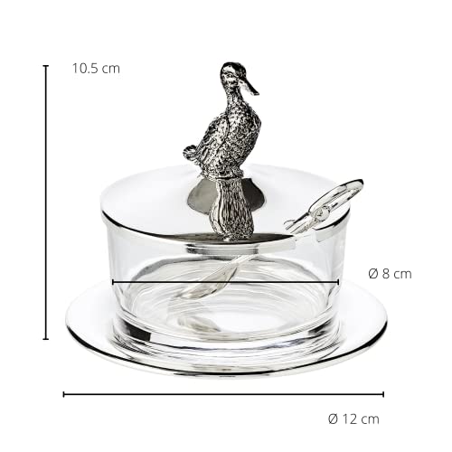 Sucrier canard argenté EDZARD petit format pour table de fête
