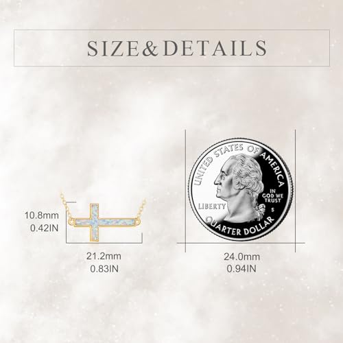 KECHO 14k Solid Gold Cross Necklace Mothers Day Jewelry Gifts for Mom Philippians 4:13 I Can Do All The Things Inspirational Necklace Chri4