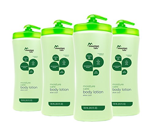 Mountain Falls Moisture Care: Body Lotion, Aloe Cool, Pump Bottle, 24.5 Fluid Ounce (Pack of 4)