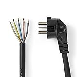 Kabellänge: 1,5 m - H05VV-F 3G0.75 - Max. 2,5 A - 250 V - Farbe: schwarz