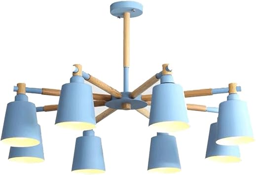 Chandelier Light Mid Century Woodwork Pendant Light Nordic Childrens Room Sputnik Chandelier Color Metal Branches Hanging Lamp Ceiling Light Fixtures for Dining Room Bedroom Living Room Hanging Ceili