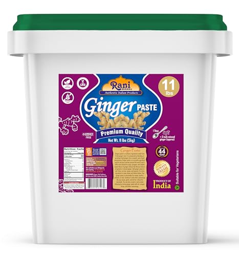 Rani Ginger Cooking Paste 176oz (11lbs) 5kg Bulk ~ Vegan | Gluten Free | NON-GMO | Kosher | No Colors | Indian Origin